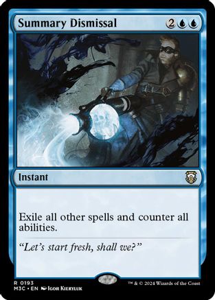 Summary Dismissal (Ripple Foil) (193) [Modern Horizons 3 Commander] foil - Deck Out Gaming