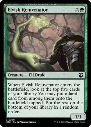 Elvish Rejuvenator (Ripple Foil) (226) [Modern Horizons 3 Commander] foil - Deck Out Gaming