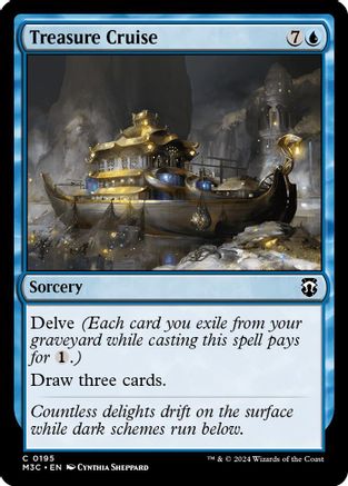 Treasure Cruise (Ripple Foil) (195) [Modern Horizons 3 Commander] foil - Deck Out Gaming