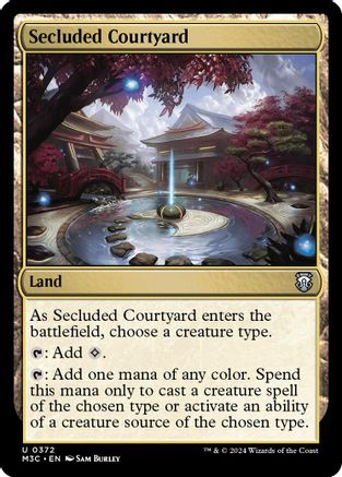Secluded Courtyard (Ripple Foil) (372) [Modern Horizons 3 Commander] foil - Deck Out Gaming