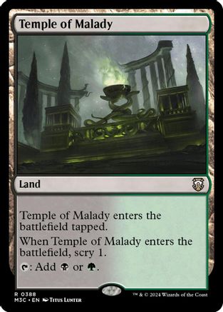 Temple of Malady (Ripple Foil) (388) [Modern Horizons 3 Commander] foil - Deck Out Gaming