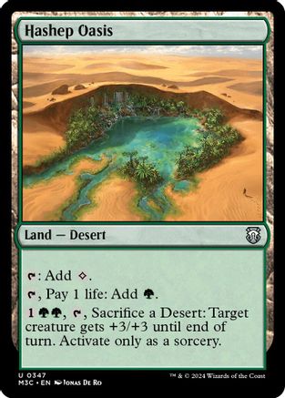 Hashep Oasis (Ripple Foil) (347) [Modern Horizons 3 Commander] foil - Deck Out Gaming