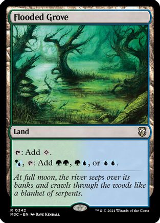 Flooded Grove (Ripple Foil) (342) [Modern Horizons 3 Commander] foil - Deck Out Gaming