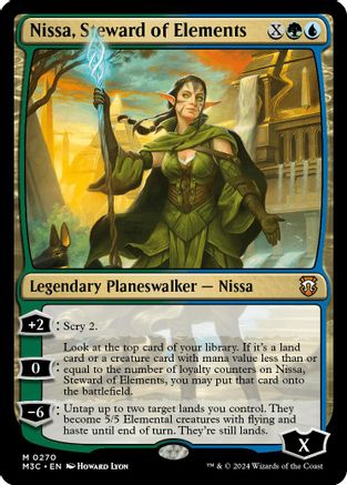 Nissa, Steward of Elements (Ripple Foil) (270) [Modern Horizons 3 Commander] foil - Deck Out Gaming