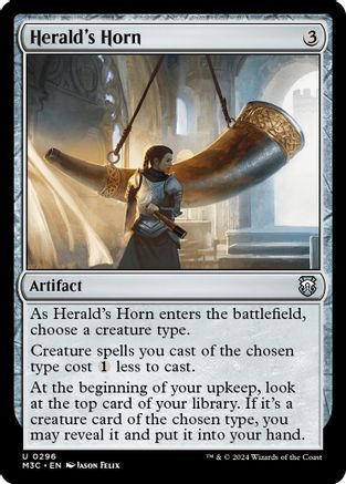 Herald's Horn (Ripple Foil) (296) [Modern Horizons 3 Commander] foil - Deck Out Gaming
