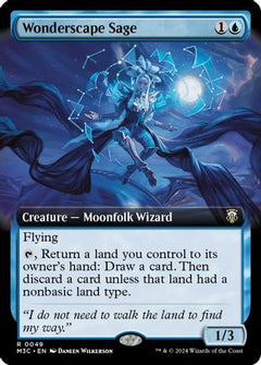 Wonderscape Sage (Extended Art) (Ripple Foil) (49) [Modern Horizons 3 Commander] foil - Deck Out Gaming