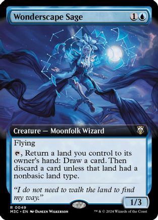 Wonderscape Sage (Extended Art) (Ripple Foil) (49) [Modern Horizons 3 Commander] foil - Deck Out Gaming