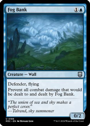 Fog Bank (Ripple Foil) (186) [Modern Horizons 3 Commander] foil - Deck Out Gaming