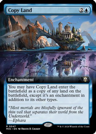 Copy Land (Extended Art) (Ripple Foil) (47) [Modern Horizons 3 Commander] foil - Deck Out Gaming