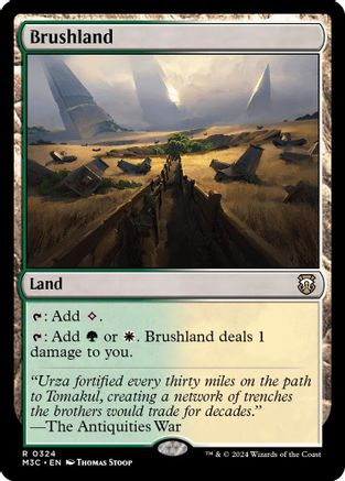 Brushland (Ripple Foil) (324) [Modern Horizons 3 Commander] foil - Deck Out Gaming