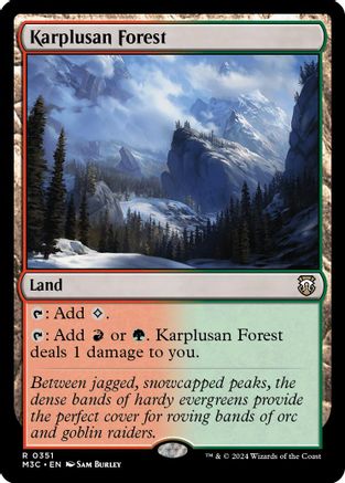Karplusan Forest (Ripple Foil) (351) [Modern Horizons 3 Commander] foil - Deck Out Gaming
