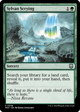 Sylvan Scrying (Ripple Foil) (248) [Modern Horizons 3 Commander] foil - Deck Out Gaming