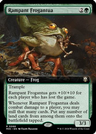 Rampant Frogantua (Extended Art) (Ripple Foil) (66) [Modern Horizons 3 Commander] foil - Deck Out Gaming