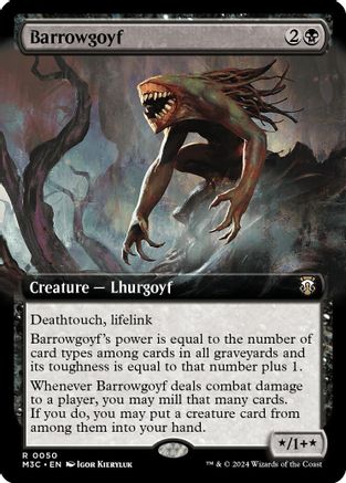 Barrowgoyf (Extended Art) (Ripple Foil) (50) [Modern Horizons 3 Commander] foil - Deck Out Gaming