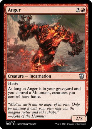 Anger (Ripple Foil) (208) [Modern Horizons 3 Commander] foil - Deck Out Gaming