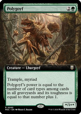 Polygoyf (Extended Art) (Ripple Foil) (65) [Modern Horizons 3 Commander] foil - Deck Out Gaming