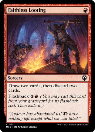 Faithless Looting (Ripple Foil) (211) [Modern Horizons 3 Commander] foil - Deck Out Gaming