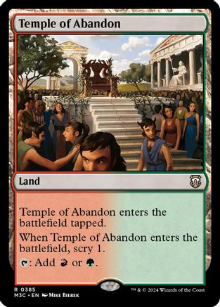 Temple of Abandon (Ripple Foil) (385) [Modern Horizons 3 Commander] foil - Deck Out Gaming