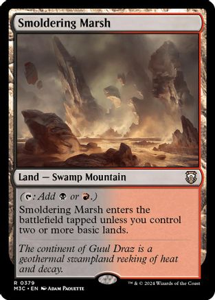 Smoldering Marsh (Ripple Foil) (379) [Modern Horizons 3 Commander] foil - Deck Out Gaming