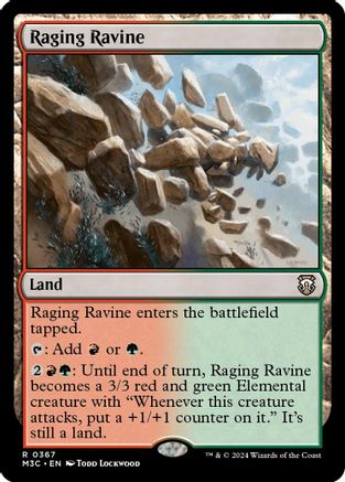 Raging Ravine (Ripple Foil) (367) [Modern Horizons 3 Commander] foil - Deck Out Gaming