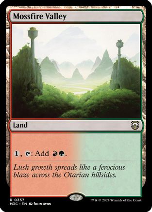 Mossfire Valley (Ripple Foil) (357) [Modern Horizons 3 Commander] foil - Deck Out Gaming