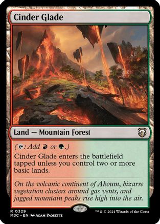 Cinder Glade (Ripple Foil) (329) [Modern Horizons 3 Commander] foil - Deck Out Gaming