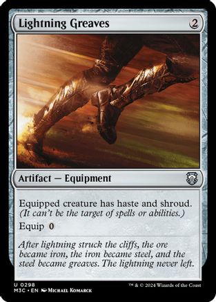 Lightning Greaves (Ripple Foil) (298) [Modern Horizons 3 Commander] foil - Deck Out Gaming