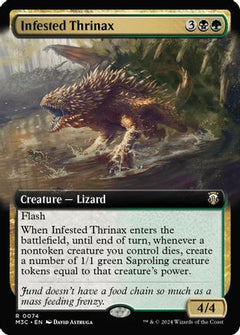 Infested Thrinax (Extended Art) (Ripple Foil) (74) [Modern Horizons 3 Commander] foil - Deck Out Gaming