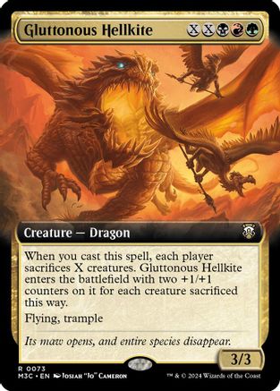 Gluttonous Hellkite (Extended Art) (Ripple Foil) (73) [Modern Horizons 3 Commander] foil - Deck Out Gaming