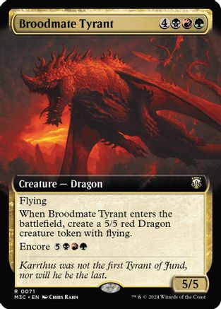 Broodmate Tyrant (Extended Art) (Ripple Foil) (71) [Modern Horizons 3 Commander] foil - Deck Out Gaming