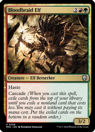 Bloodbraid Elf (Ripple Foil) (256) [Modern Horizons 3 Commander] foil - Deck Out Gaming