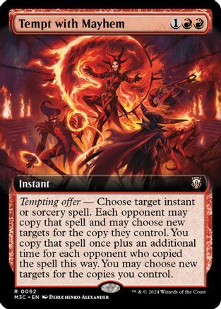 Tempt with Mayhem (Extended Art) (Ripple Foil) (62) [Modern Horizons 3 Commander] foil - Deck Out Gaming