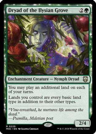 Dryad of the Ilysian Grove (Ripple Foil) (225) [Modern Horizons 3 Commander] foil - Deck Out Gaming