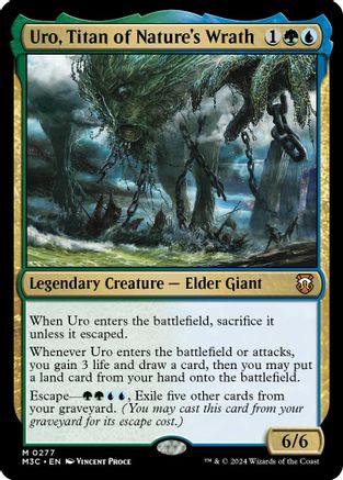 Uro, Titan of Nature's Wrath (Ripple Foil) (277) [Modern Horizons 3 Commander] foil - Deck Out Gaming
