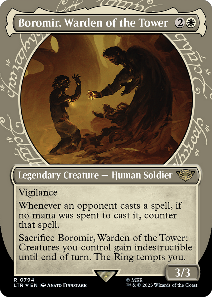 Boromir, Warden of the Tower (Showcase) (Surge Foil) (794) [The Lord of the Rings: Tales of Middle-earth] foil - Deck Out Gaming