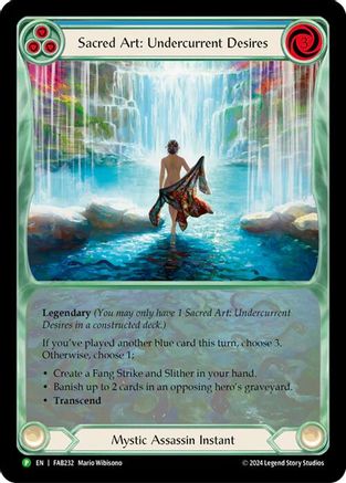 Sacred Art: Undercurrent Desires - FAB232 (FAB232) [Flesh and Blood: Promo Cards] Rainbow Foil - Deck Out Gaming