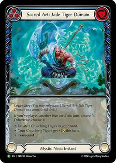 Sacred Art: Jade Tiger Domain - FAB233 (FAB233) [Flesh and Blood: Promo Cards] Rainbow Foil - Deck Out Gaming
