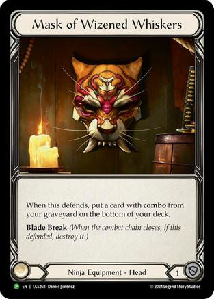 Mask of Wizened Whiskers - LGS268 (LGS268) [Flesh and Blood: Promo Cards] Rainbow Foil - Deck Out Gaming