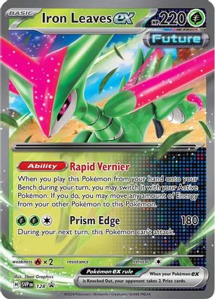 Iron Leaves ex - 128 (128) [SV: Scarlet & Violet Promo Cards] Holofoil - Deck Out Gaming