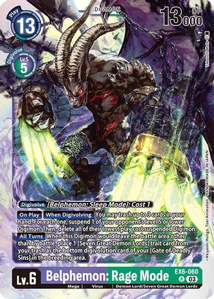 Belphemon: Rage Mode (EX6-060) [Infernal Ascension] Foil - Deck Out Gaming