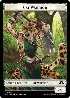 Cat Warrior // Energy Reserve Double-Sided Token (5) [Modern Horizons 3] - Deck Out Gaming