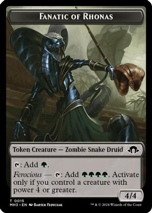 Fanatic of Rhonas Token (15) [Modern Horizons 3] - Deck Out Gaming