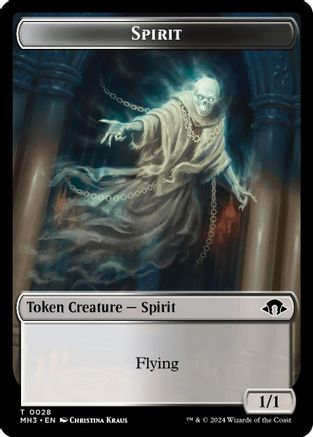 Spirit (0028) // Energy Reserve Double-Sided Token (28) [Modern Horizons 3] - Deck Out Gaming