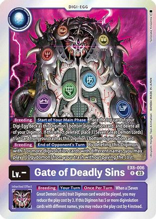 Gate of Deadly Sins (EX6-006) [Infernal Ascension] Foil - Deck Out Gaming