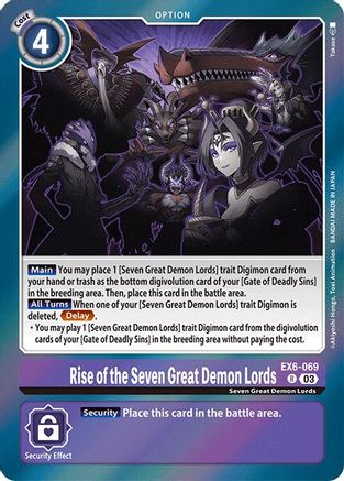 Rise of the Seven Great Demon Lords (EX6-069) [Infernal Ascension] Foil - Deck Out Gaming