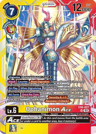 Ophanimon ACE (EX6-027) [Infernal Ascension] Foil - Deck Out Gaming
