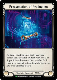 Proclamation of Production - JDG019 (JDG019) [Flesh and Blood: Promo Cards] Cold Foil - Deck Out Gaming