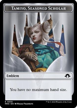 Emblem - Tamiyo, Seasoned Scholar (35) [Modern Horizons 3] - Deck Out Gaming