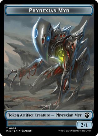 Phyrexian Myr (Ripple Foil)  // Servo Double-Sided Token (7) [Modern Horizons 3 Commander] foil - Deck Out Gaming