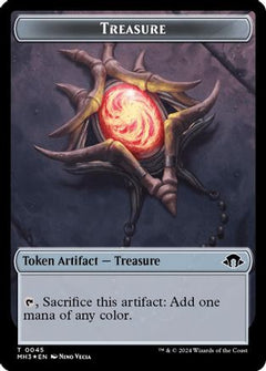 Treasure (Ripple Foil)  // Copy Double-Sided Token (34) [Modern Horizons 3] foil - Deck Out Gaming